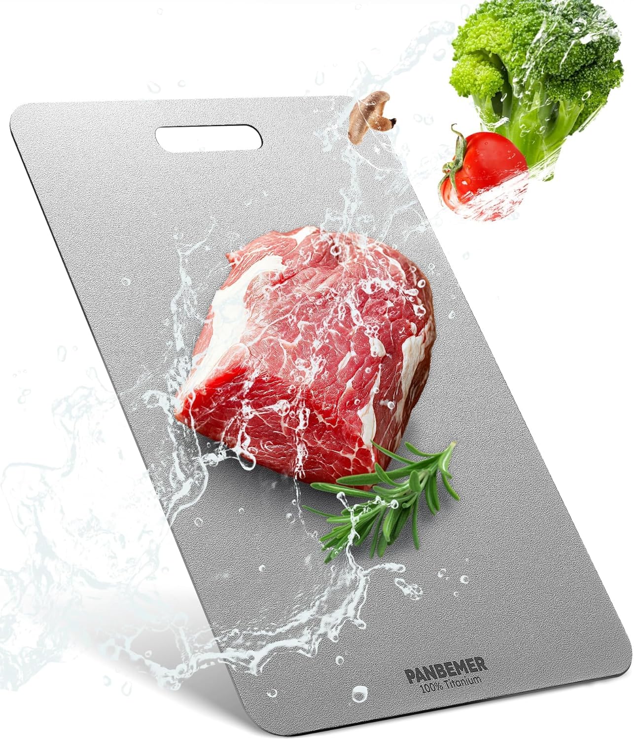 🛡️ Titanium Cutting Board for Kitchen – 100% Food-Grade Pure Titanium Chopping Board | Non-Toxic, Double-Sided, Ultra Durable & Dishwasher Safe