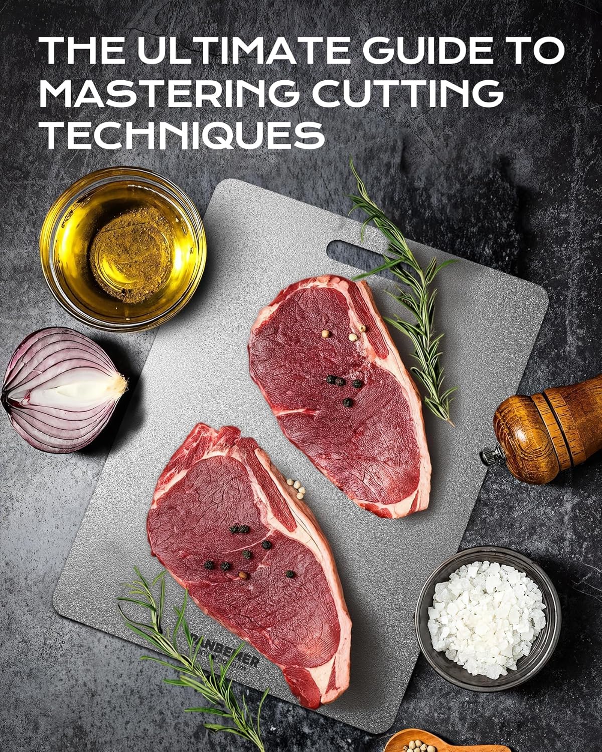 🛡️ Titanium Cutting Board for Kitchen – 100% Food-Grade Pure Titanium Chopping Board | Non-Toxic, Double-Sided, Ultra Durable & Dishwasher Safe