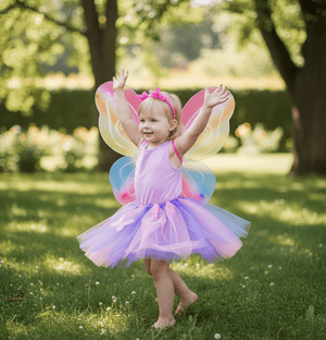 Kids Rainbow Fairy Wings Costume 30 Days Replacement Warranty