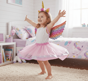 Girls Pink Unicorn Fairy Costume 30 Days Replacement Warranty