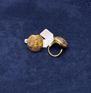 Stone Pavé Statement Ring 30 Days Replacement Warranty