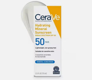 Hydrating Mineral Sunscreen Broad Spectrum SPF 50 30 Days Replacement Warranty