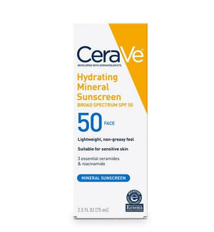 Hydrating Mineral Sunscreen Broad Spectrum SPF 50 30 Days Replacement Warranty