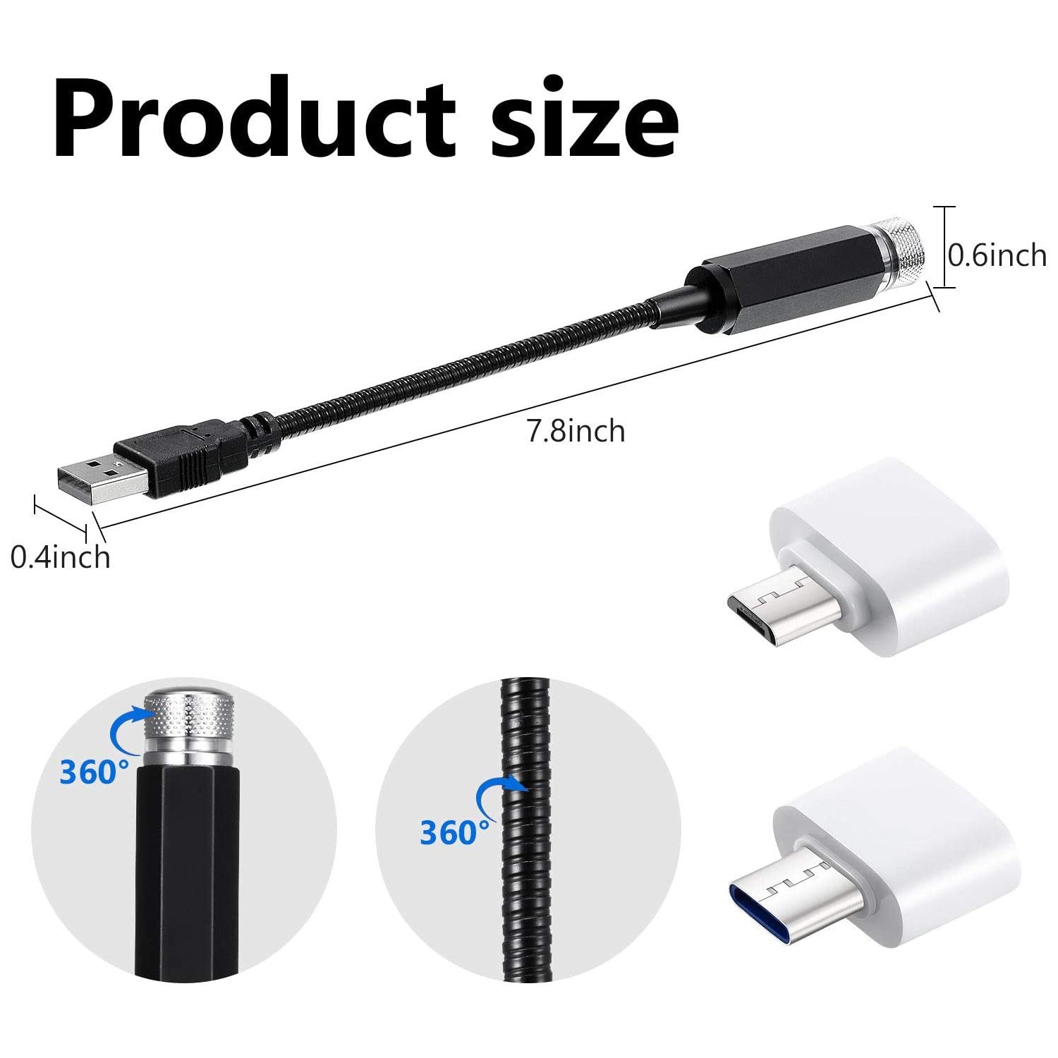 Usb Roof Star Projector Lights With 3 Modes